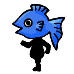 [LINEスタンプ] アトリエMimiの魚人くんスタンプの画像（メイン）