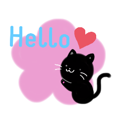 [LINEスタンプ] 地元の黒猫スタンプ