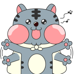 [LINEスタンプ] 青いトラの子 そうにゃん