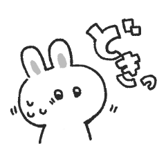 [LINEスタンプ] 。うさぎだよ。