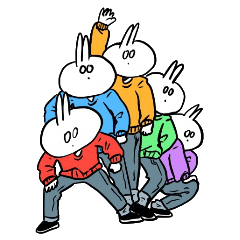 [LINEスタンプ] コミカルなBIGうさぎさん