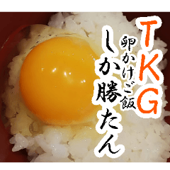 [LINEスタンプ] 【飛び出す】卵かけご飯☆TKG