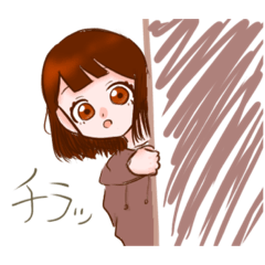 [LINEスタンプ] 茶髪の可愛いパーカーちゃん