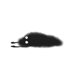 [LINEスタンプ] 体で伝えるオバケのBLÅCKくん