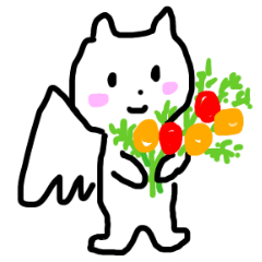 [LINEスタンプ] ねこ天使⭐︎ いやしのコトバとあいさつ2