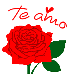 [LINEスタンプ] スペイン語/『愛してる』赤い薔薇の花