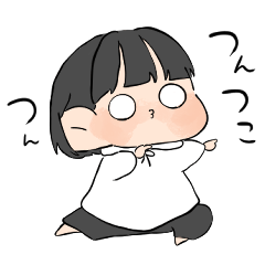 [LINEスタンプ] 女の子(ショートヘア)