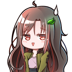 [LINEスタンプ] ロングヘア少女