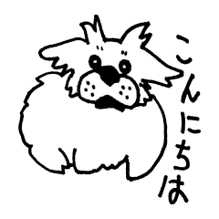 [LINEスタンプ] 白ペキニーズの日常