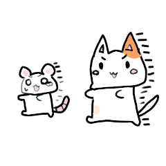 [LINEスタンプ] ミケネコネズミ