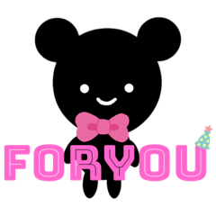 [LINEスタンプ] ゆるふわクマパン ✩.*˚black