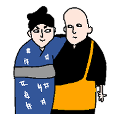[LINEスタンプ] JAPANESE SAMURAI BOUZU everyday sticker