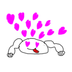 [LINEスタンプ] 腕が生えたマシュマロ