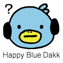 [LINEスタンプ] HAPPY BLUE DAKK(ボケダック)