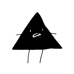 [LINEスタンプ] さんかくくん(直筆)
