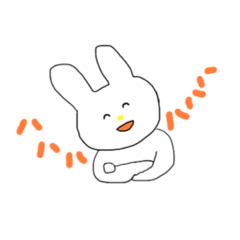 [LINEスタンプ] あいづちウサギ16