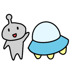 [LINEスタンプ] 地球に住む宇宙人