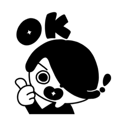 [LINEスタンプ] ようきなメカクレくん