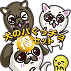 [LINEスタンプ] 犬のパグっチョお買い得セット