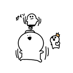 [LINEスタンプ] 白玉・ゼラチン1:1の「しろたえ」