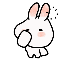 [LINEスタンプ] もっちりとしたウサギの日常