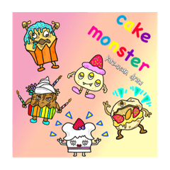 [LINEスタンプ] cake monster_kazusandraw_ japanes