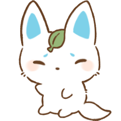 [LINEスタンプ] まったり白キツネ