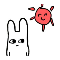 [LINEスタンプ] 無うさぎ