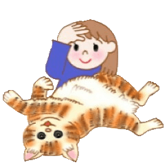 [LINEスタンプ] 癒やし猫と大人女子の日常スタンプ