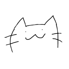 [LINEスタンプ] 指で描いた猫