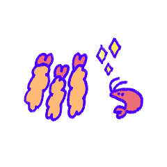 [LINEスタンプ] 生活するエビフライ