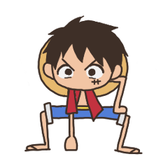 [LINEスタンプ] ONE PIECE ルフィたくさんスタンプ