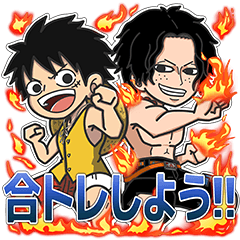 [LINEスタンプ] ONE PIECE筋トレ＆ダイエットスタンプ①