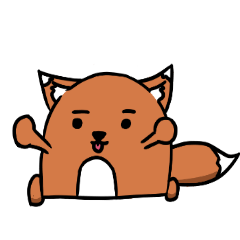 [LINEスタンプ] 少し太ったキツネ