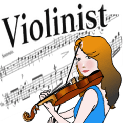 [LINEスタンプ] ヴァイオリニストの画像（メイン）