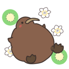 [LINEスタンプ] もふもふキーウィとキウイな鳥たち【日常】