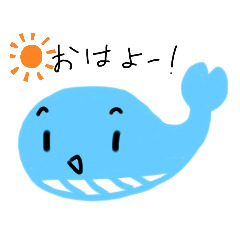 [LINEスタンプ] くじらのクーちゃん☆