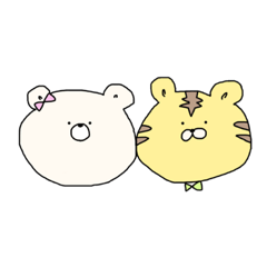 [LINEスタンプ] とらたろとはるくま