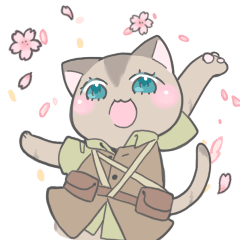 [LINEスタンプ] 塹壕ねこンビ。