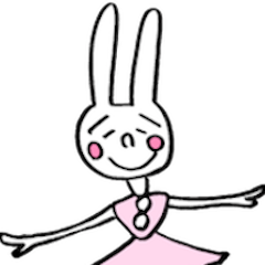 [LINEスタンプ] うさぎバレリーナ