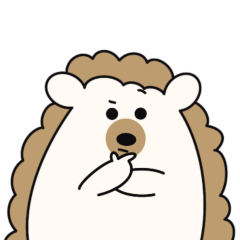 [LINEスタンプ] くせ毛のハリネズミ 'なろ'