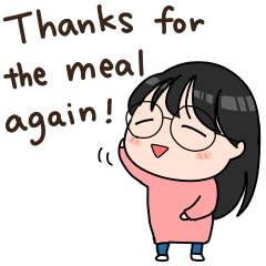 [LINEスタンプ] 食べるの大好きはつみスタンプ英語版