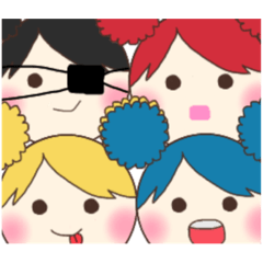 [LINEスタンプ] カラフルブラザーズ