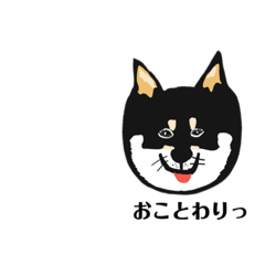 [LINEスタンプ] みんなの黒柴さん