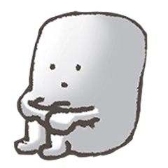 [LINEスタンプ] ちょっとだらしないマシュマロ