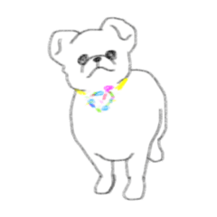 [LINEスタンプ] しろ犬