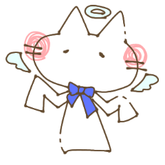 [LINEスタンプ] 天使×猫は最強