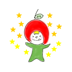 [LINEスタンプ] りんごちゃん☆あいさつ