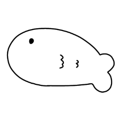 [LINEスタンプ] しろさかなちゃん