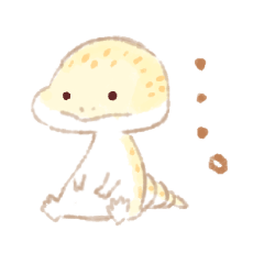 [LINEスタンプ] ヒョウモントカゲモドキのフローちゃん